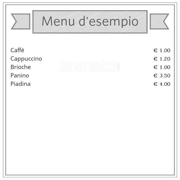 Menu di Erica Bar 