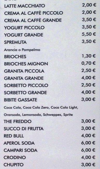 Menu di Coni Event Point 