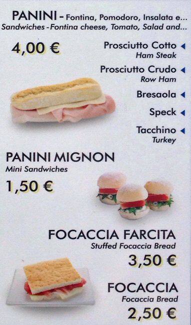 Menu di Coni Event Point 