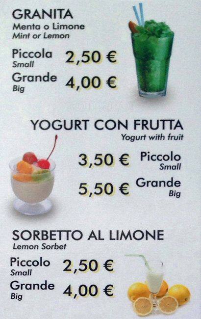 Menu di Coni Event Point 