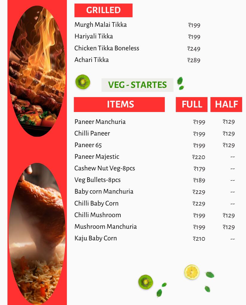 Menu of Sriharsha Biryani Delights, Bannerghatta Road, Bangalore