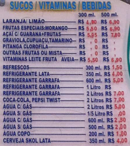 Panificação Atlântica cardápio