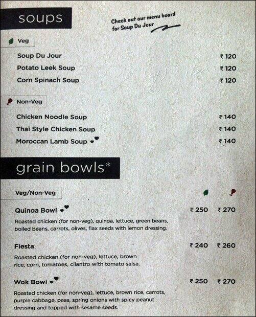 Soups n Salads Menu, Menu for Soups n Salads, Jubilee Hills, Hyderabad
