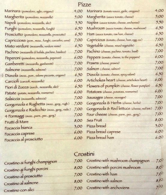 Menu di Il Portico 