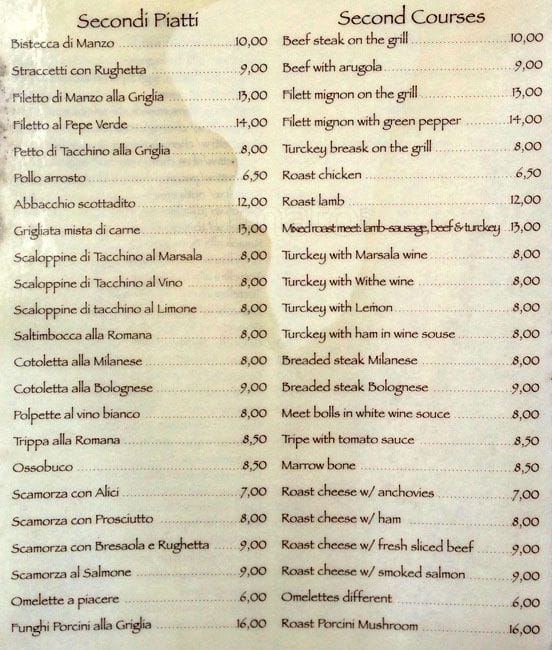 Menu di Il Portico 