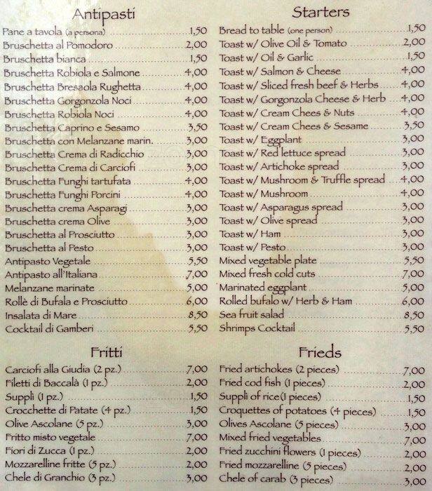 Menu di Il Portico 