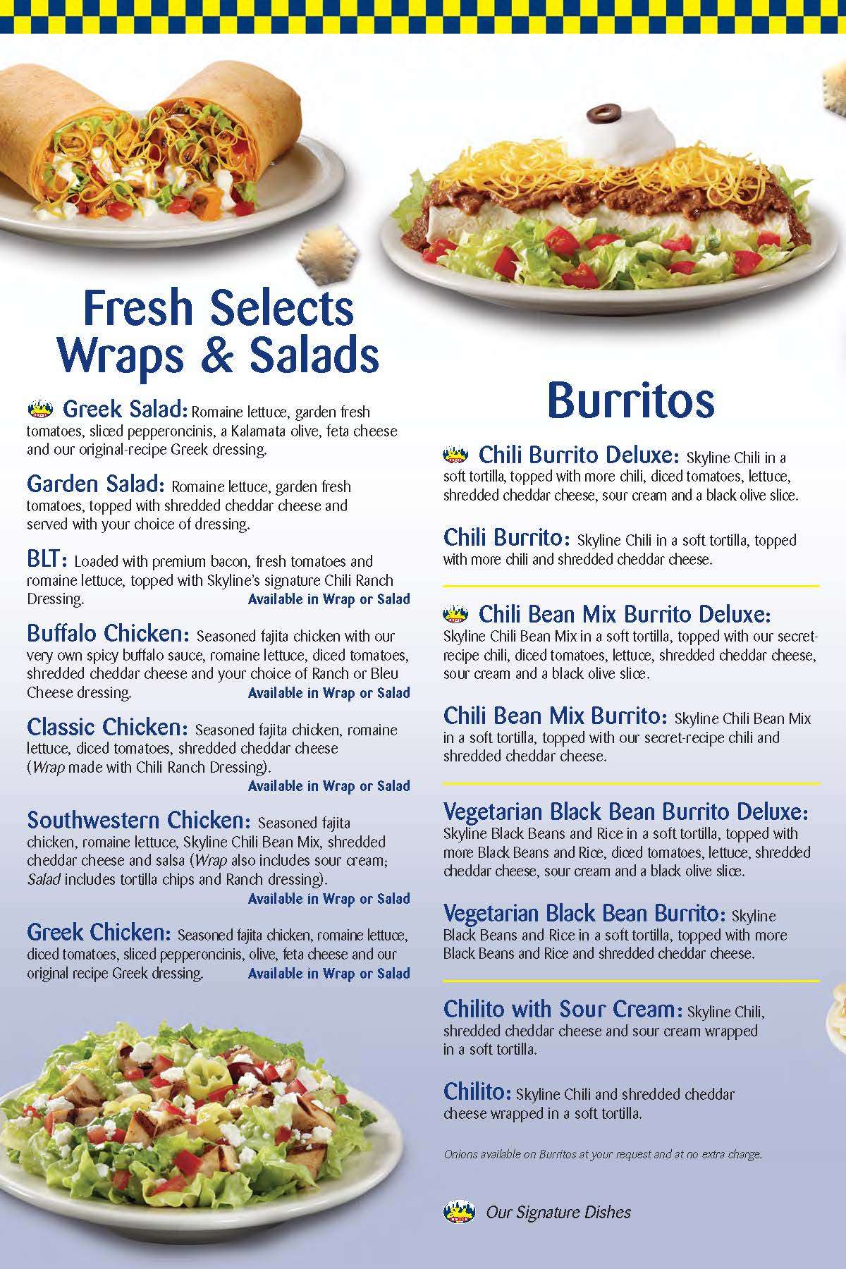 Skyline Chili Menu, Menu for Skyline Chili, Naples, Fort Myers