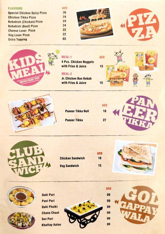 Menu of Emly Chilli, Oud Metha, Dubai