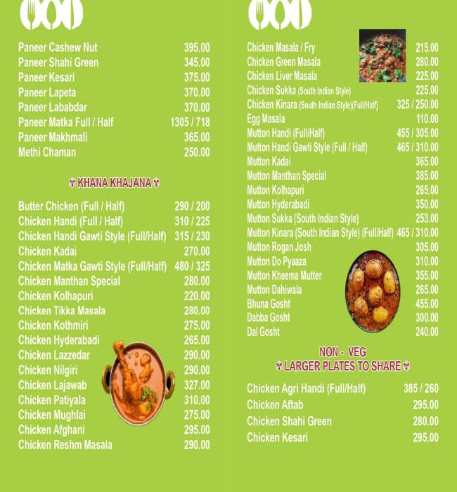 Hotel Manthan Restaurant and Bar menu