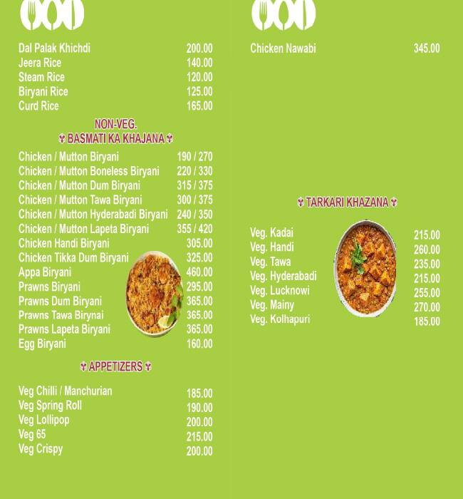 Hotel Manthan Restaurant and Bar menu