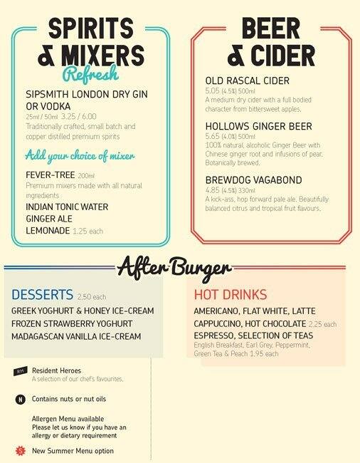 Menu at Gourmet Burger Kitchen pizzeria, London, Unit 22