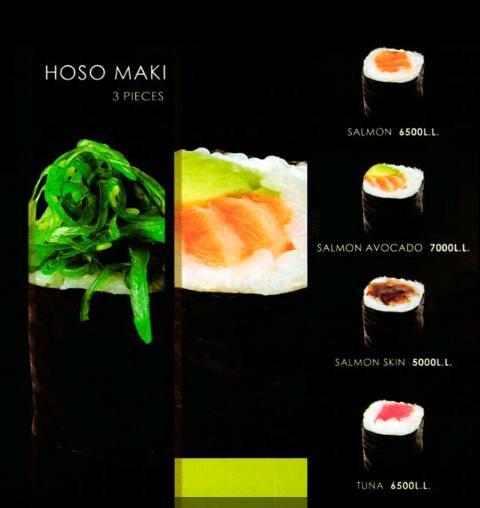 wasabi menu