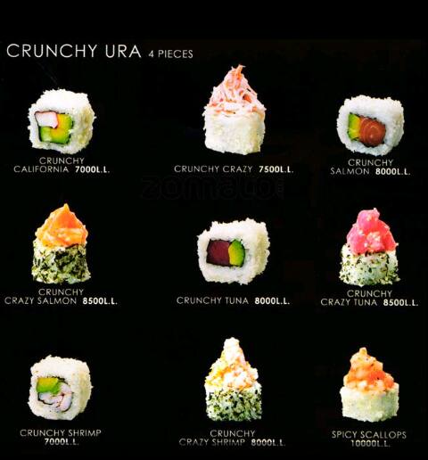 wasabi menu