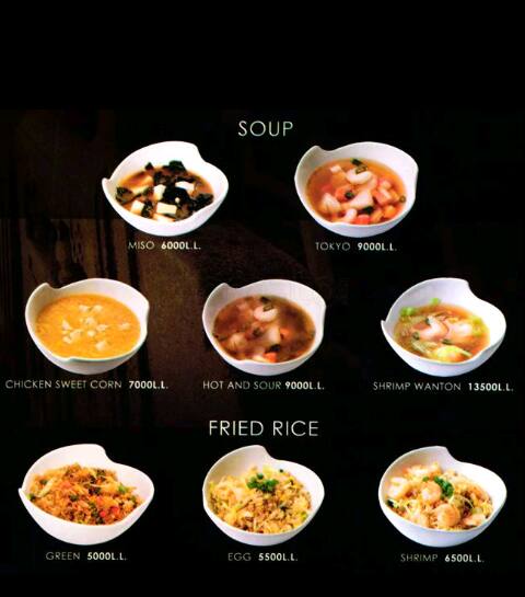 wasabi menu
