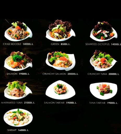 wasabi menu