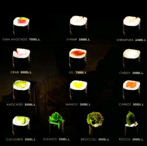 wasabi menu