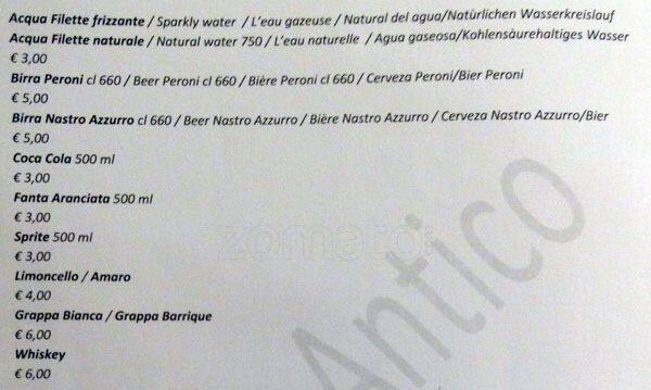 Menu di Borgo Antico 