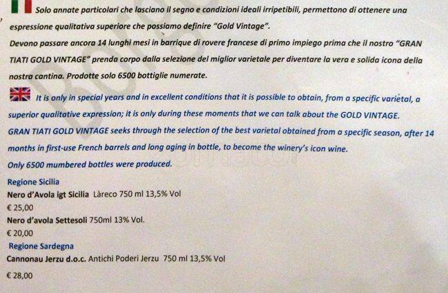 Menu di Borgo Antico 