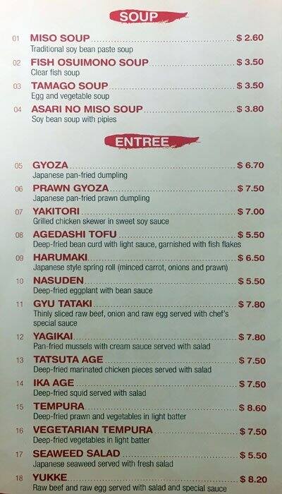 Sushi 8 Menu Menu For Sushi 8 Geelong Cbd Geelong