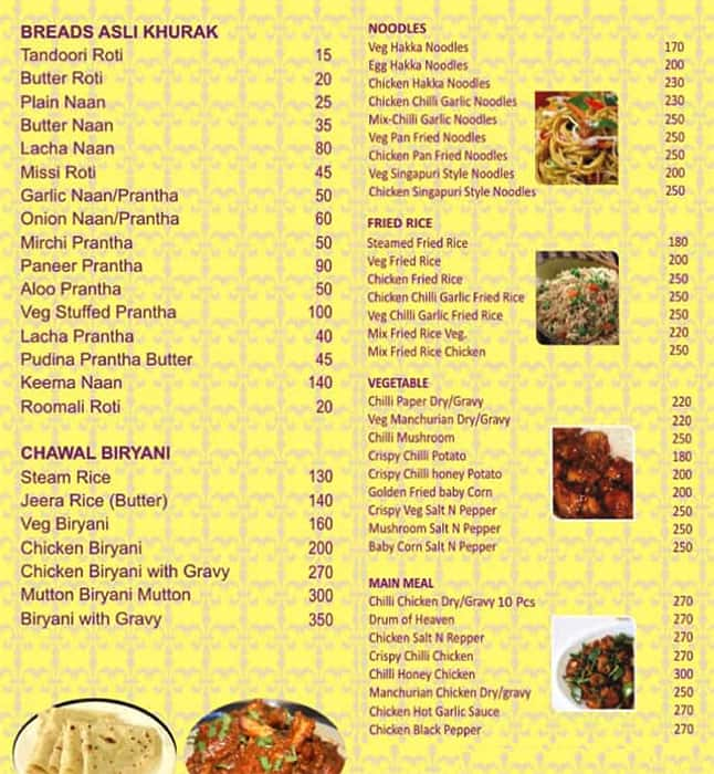 Menu at The King Of Kebabs, New Delhi