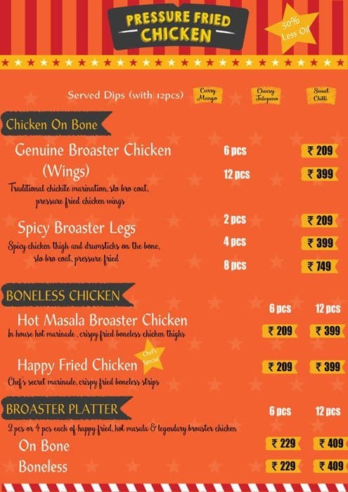 Genuine Broaster Chicken Menu, Menu For Genuine Broaster Chicken, Sigra ...