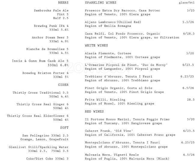 Mussel Men menu