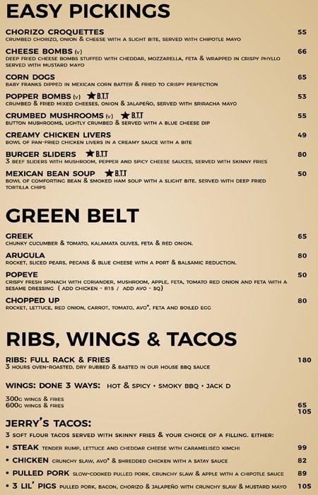 jerry arenas menu