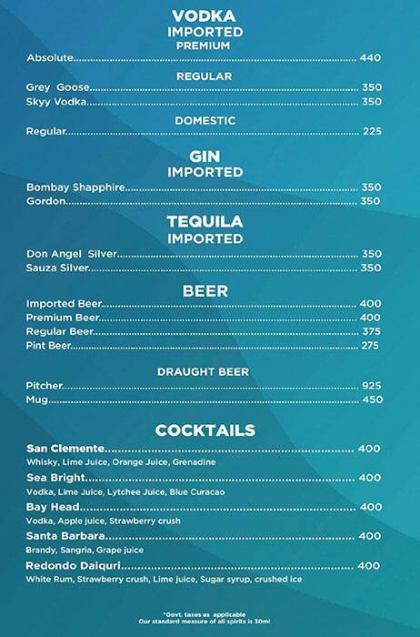 Symphony - Ramada menu