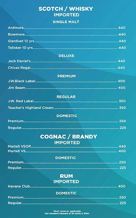 Symphony - Ramada menu