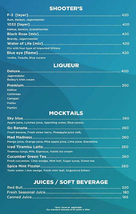 Symphony - Ramada menu