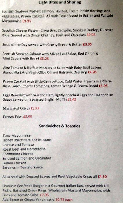 Observation Bar menu