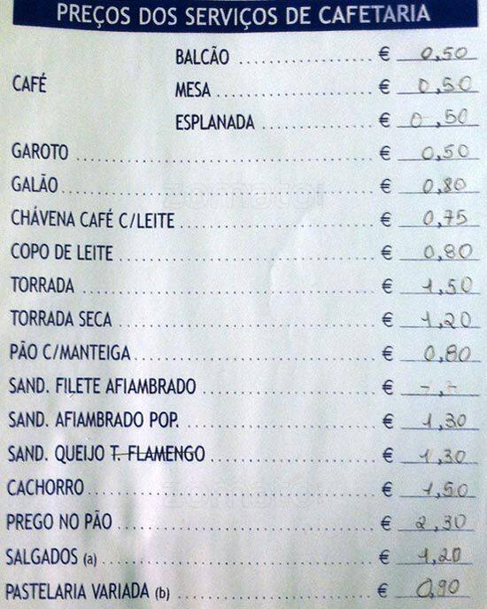 Frevo Café Menu, Menu de Frevo Café, Arroios, Lisboa