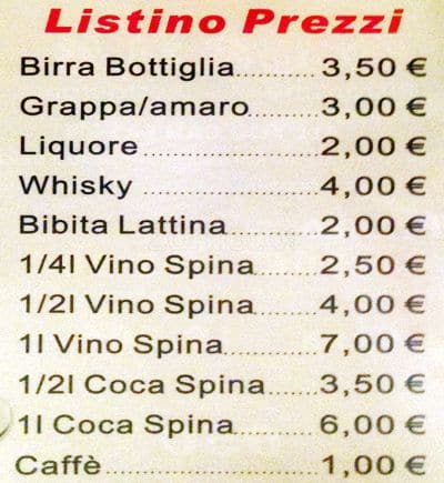 Menu di Ristorante 688 