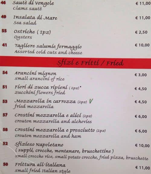 Menu di Sugo 