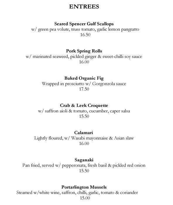 Preserve Kitchen Menu, Menu for Preserve Kitchen, Glen Iris, Melbourne