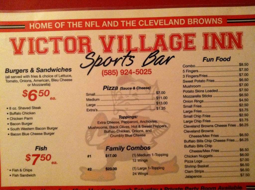 Victor Village Inn Menu, Menu for Victor Village Inn, Victor, Rochester