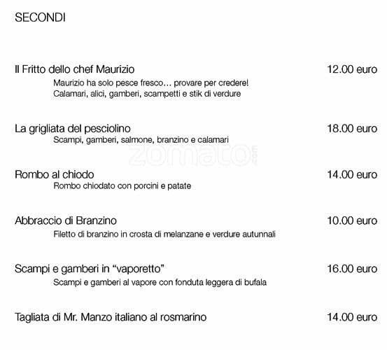 Menu di Pesciolino mio 