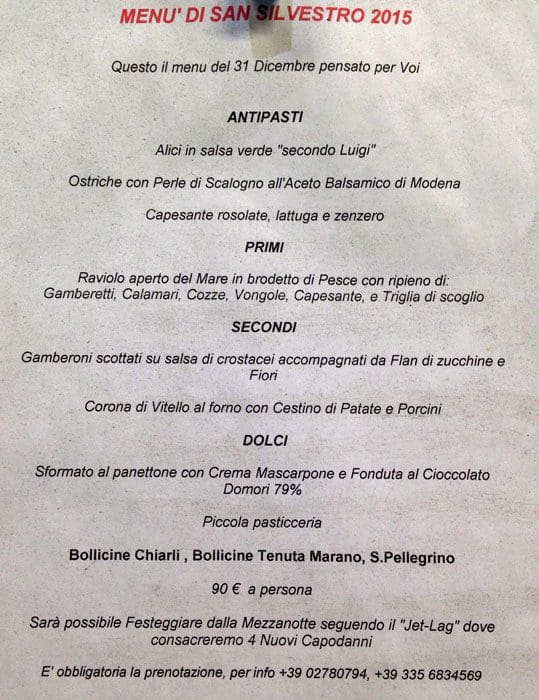 Menu di Pesciolino mio 