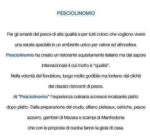 Menu di Pesciolino mio 