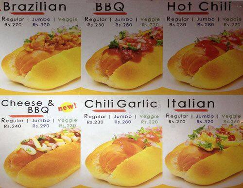 Star Dogs menu
