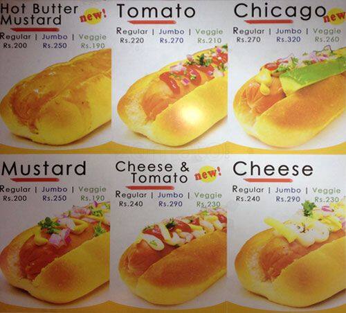 Star Dogs menu