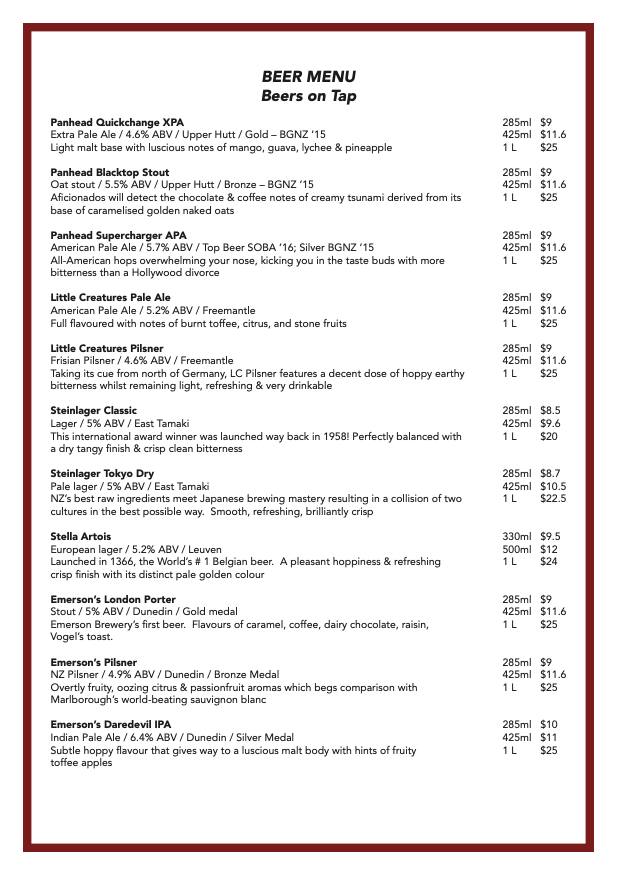 Master & Apprentice menu