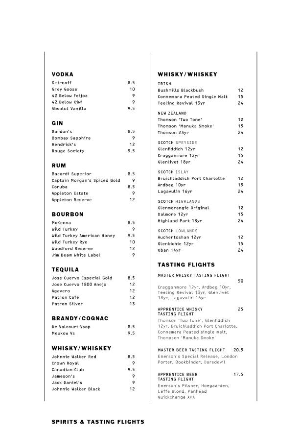 Master & Apprentice menu