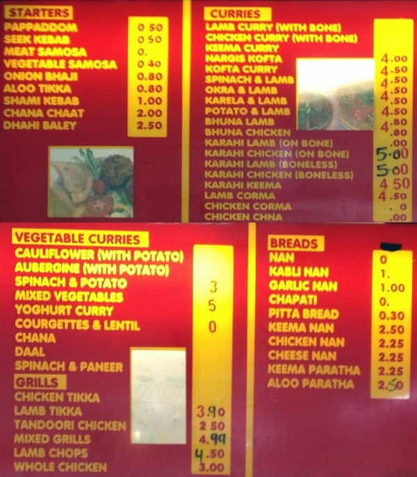 Yadgar Cafe Menu, Menu for Yadgar Cafe, Northern Quarter, Manchester