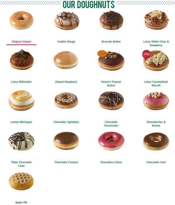 Menu at Krispy Kreme fast food, Birmingham, Unit 39 ...