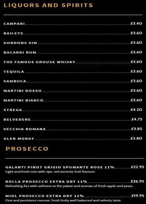Rigatoni's menu