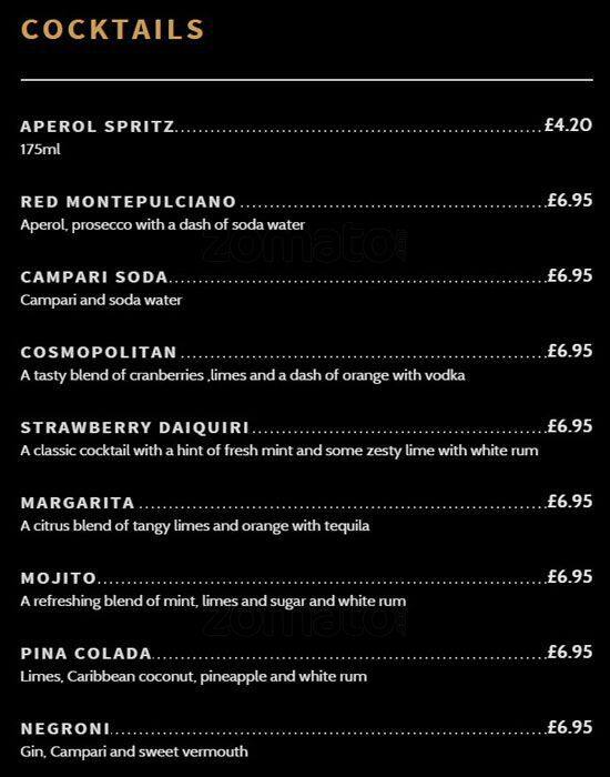 Rigatoni's menu