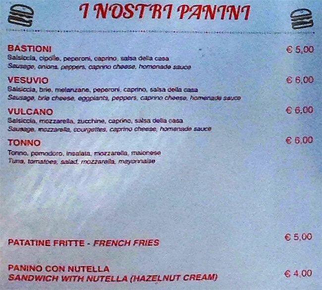 Menu di Bar & Pub La Comida da Jenny Milano 