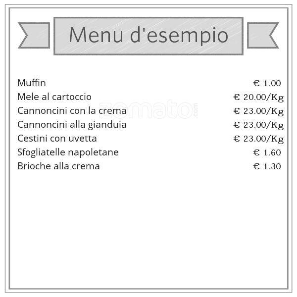 Menu di Il Fornaio 