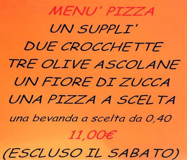 Menu di L'Angolo Romano 